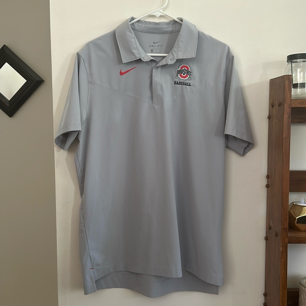Men’s Nike dri fit Ohio State baseball polo.